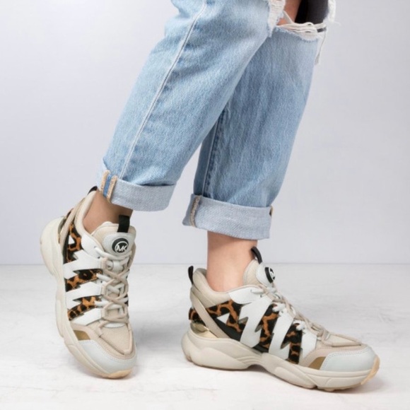 Michael Kors Hero Mixed Media Trainer Sneakers 8.5 - Picture 1 of 11